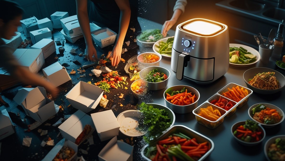 clean meal prep with air fryer