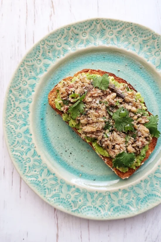 longevity meal recipes for van life, Sardine avocado smash