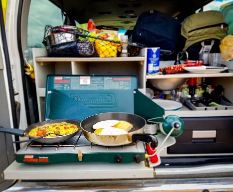 longevity meal recipes for van life, Egg skillet with greens