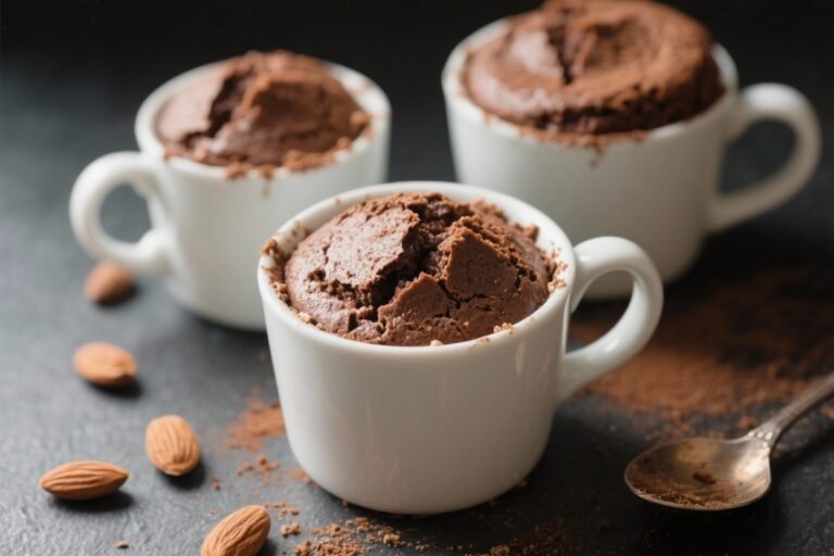 Almond Flour Mug Cakes With Cocoa and Monk Fruit – A Quick, Chocolatey Treat